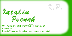 katalin psenak business card